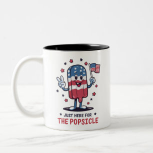 4 juli hier alleen voor de ijslolly Patriotisch Tweekleurige Koffiemok