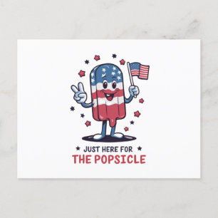 4 juli hier alleen voor de ijslolly patriottisch briefkaart