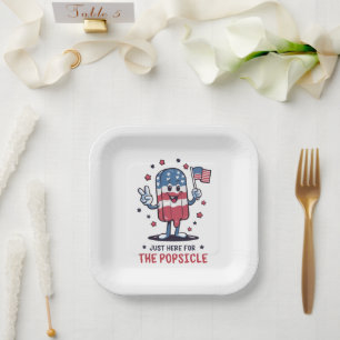 4 juli hier alleen voor de ijslolly patriottisch papieren bordje
