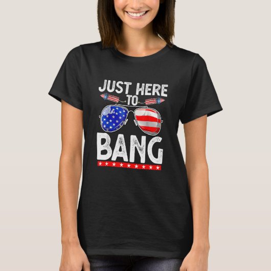 4 juli hier om 4 juli Mannen te bang T-shirt (Voorkant)