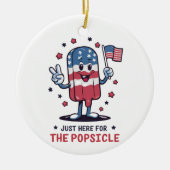 4 juli hier voor de patriottische ijslolly keramisch ornament (Voorkant)