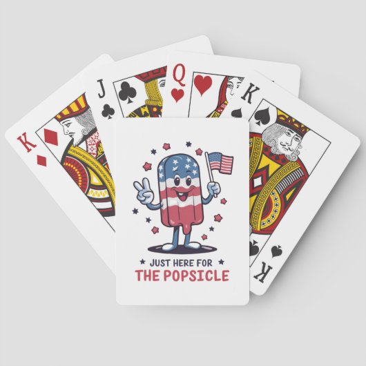 4 juli hier voor de patriottische ijslolly pokerkaarten (Achterkant)