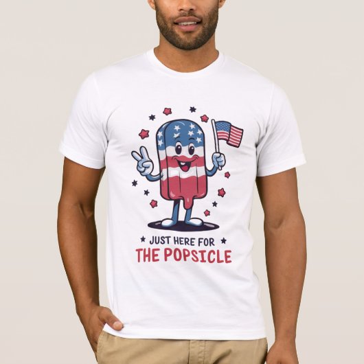 4 juli hier voor de patriottische ijslolly t-shirt (Voorkant)