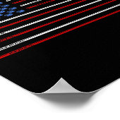 4 juli hockey Amerikaanse vlag USA Patrio Poster (Hoek)