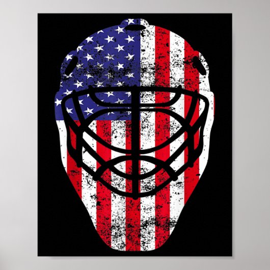 4 juli  Hockey Goalie Mask American Fl Poster (Voorkant)