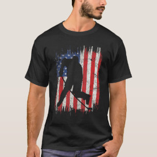 4 juli Hockey Player American Flag Patriotic T-shirt