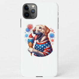 4 juli Hond met Ice Cream Cone iPhone 11Pro Max Hoesje