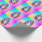 4 juli Hond Sublimatie-66361 Cadeaupapier (Hoek)