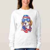 4 juli Hond Sublimatie-66361 Hoodie Trui (Voorkant)