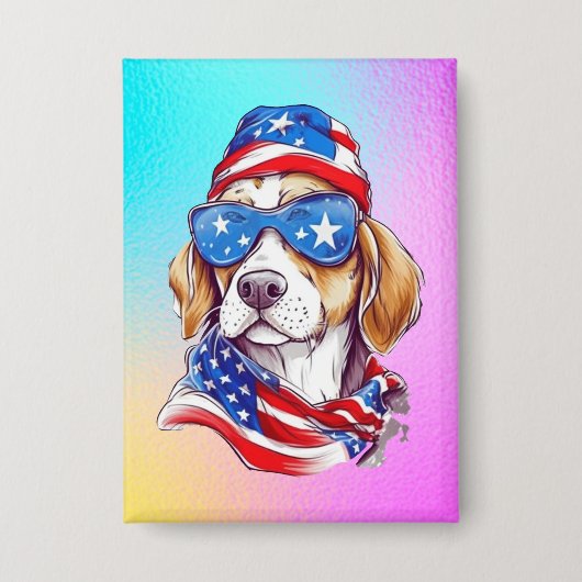 4 juli honden sublimatie-66361 button (Voorkant)