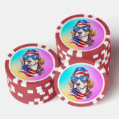 4 juli honden sublimatie-66361 poker chips (Opstapeling)