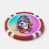 4 juli honden sublimatie-66361 poker chips (Enkel)