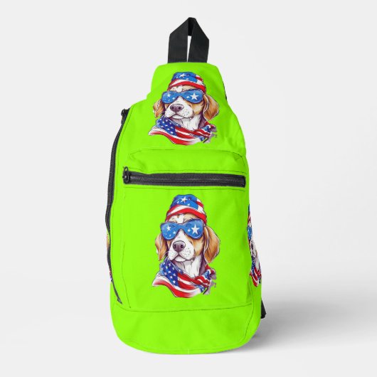 4 juli honden sublimatie-66361 sling bag (Voorkant)