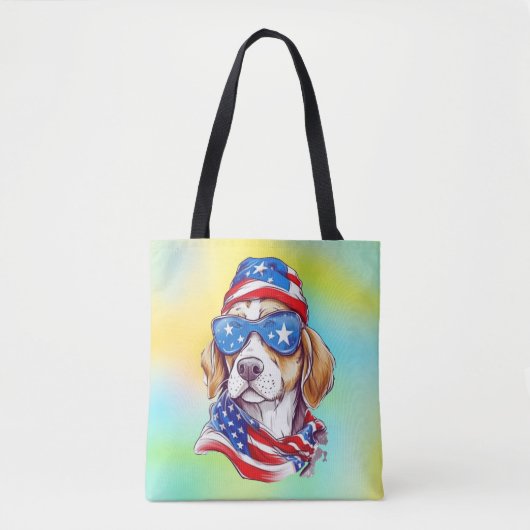 4 juli honden sublimatie-66361 tote bag (Voorkant)