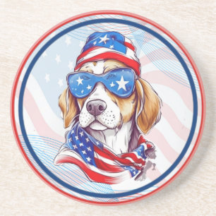 4 juli honden sublimatie-66361 zandsteen onderzetter