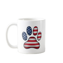 4 juli Hondenliefhebber – Vintage USA Vlag Paw Pri