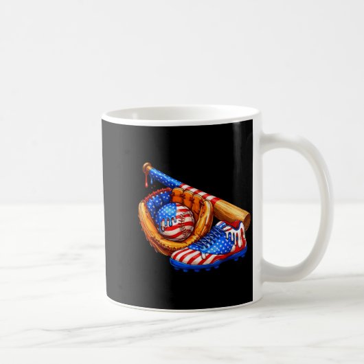 4 juli honkbal drip ijs patriottisch koffiemok (Rechts)