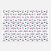 4 juli Honkbal Inpakpapier Vel (Voorkant)