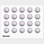 4 juli honkbal ronde sticker (Vel)