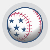 4 juli honkbal ronde sticker (Voorkant)