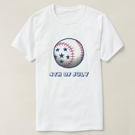 4 juli Honkbal T-shirt (Design voorkant)