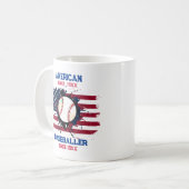 4 juli Honkbal VS Onafhankelijkheidsdag Gift Koffiemok (Voorkant links)