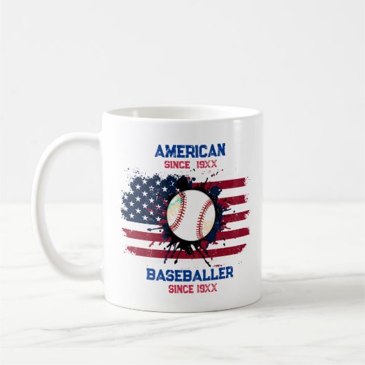4 juli Honkbal VS Onafhankelijkheidsdag Gift Koffiemok (Links)