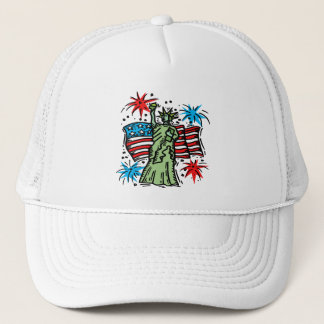 4 juli Honkbalhoed: "Lady Liberty" Trucker Pet