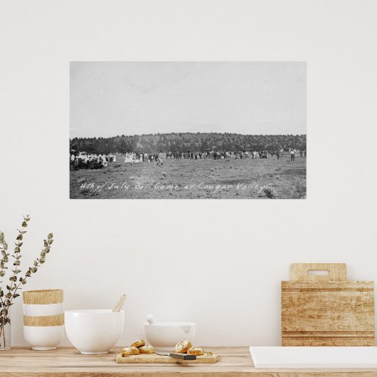 4 juli honkbalspel poster (Keuken)