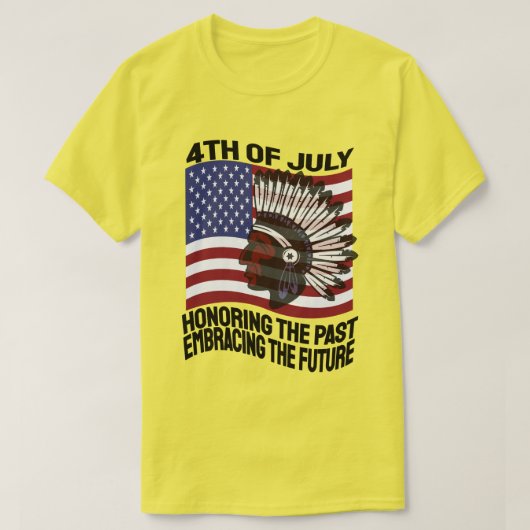 4 juli Honoring the Past Embracing the Future T-shirt (Design voorkant)