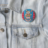 4 JULI HOOT OWL, BIRD BUTTON Ronde (In situ)