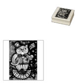 4 JULI HOOT OWL, BIRD RUBBER STEMP RUBBERSTEMPEL (Gestempeld)