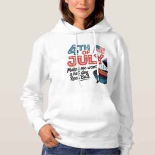 4 juli Hot Dog BBQ Ontwerp Hoodie