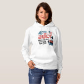 4 juli Hot Dog BBQ Ontwerp Hoodie (Voorkant volledig)