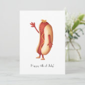 4 juli Hot Dog Feestdagenkaart (Staand voorkant)