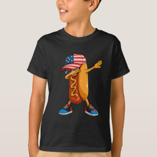 4 juli Hot Dog Grappige 4 juli Kinderen Jongens T-shirt