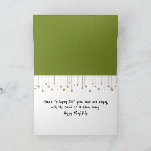 4 juli Hot Dog in honkbalhandschoen Kaart (Binnen)