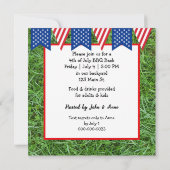 4 juli Hot Dog in honkbalhandschoen Kaart (Achterkant)