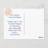 4 juli Hot Dog op Vlaggen Briefkaart (Achterkant)