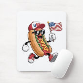 4 juli Hotdog Amerikaanse Onafhankelijkheid 1776 Muismat (Met muis)