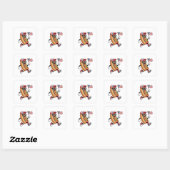 4 juli Hotdog Amerikaanse Onafhankelijkheid 1776 Vierkante Sticker (Vel)