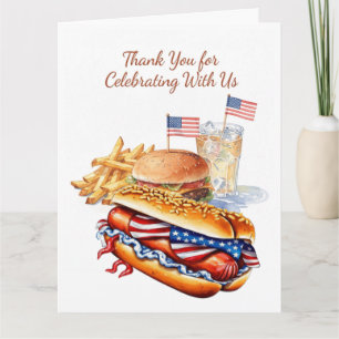 4 juli Hotdog BBQ Dankkaart Bedankkaart
