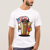 4 juli Hotdog Funny T-shirt (Voorkant)
