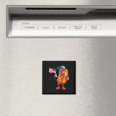 4 juli hotdog grappig vierde juli patriottisch magneet (Insitu (Vaatwasser))