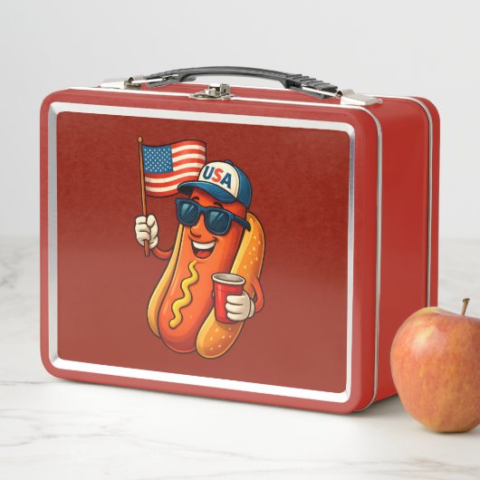 4 juli Hotdog Grappige Patriottische Vlag VS (In situ)