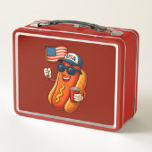 4 juli Hotdog Grappige Patriottische Vlag VS (Achterkant)