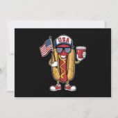 4 juli Hotdog Grappige Patriottische Vlag VS Kaart (Voorkant)