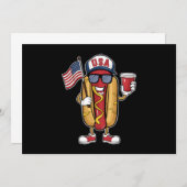 4 juli Hotdog Grappige Patriottische Vlag VS Kaart (Voorkant / Achterkant)
