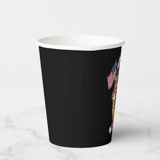 4 juli Hotdog Grappige Patriottische Vlag VS Papieren Bekers (Rechts)