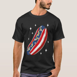 4 juli Hotdog Grappige Patriottische Vlag VS T-shirt